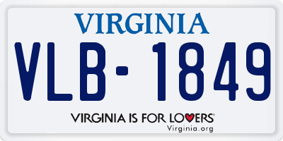 VA license plate VLB1849