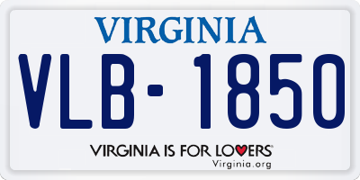 VA license plate VLB1850