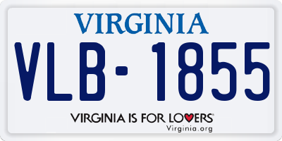 VA license plate VLB1855