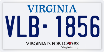 VA license plate VLB1856