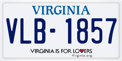 VA license plate VLB1857