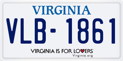 VA license plate VLB1861
