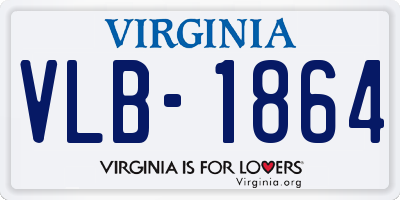 VA license plate VLB1864