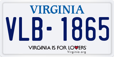 VA license plate VLB1865