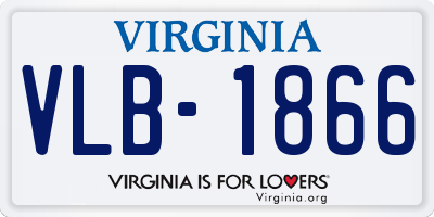VA license plate VLB1866