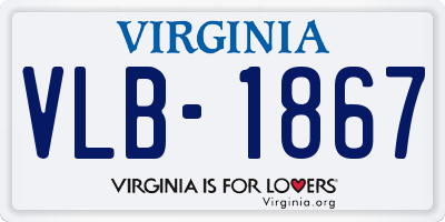 VA license plate VLB1867