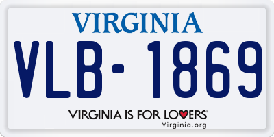 VA license plate VLB1869