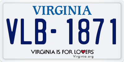 VA license plate VLB1871