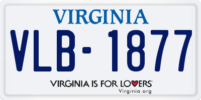VA license plate VLB1877