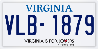 VA license plate VLB1879