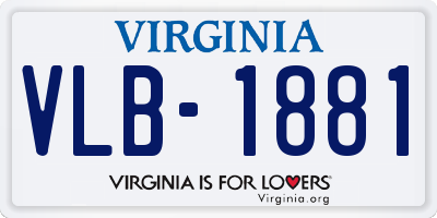 VA license plate VLB1881