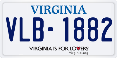VA license plate VLB1882