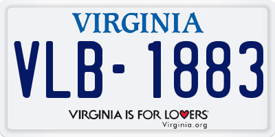VA license plate VLB1883