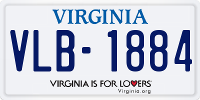 VA license plate VLB1884