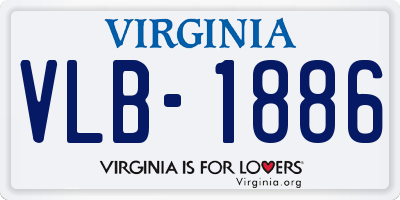 VA license plate VLB1886