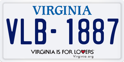 VA license plate VLB1887