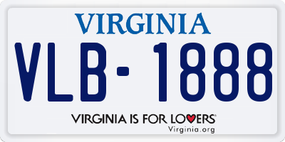 VA license plate VLB1888