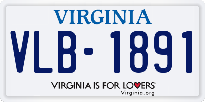 VA license plate VLB1891