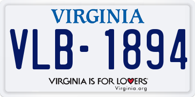 VA license plate VLB1894