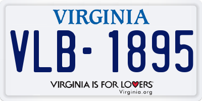 VA license plate VLB1895