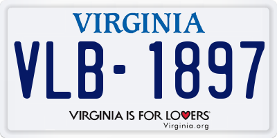 VA license plate VLB1897
