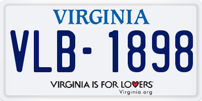 VA license plate VLB1898