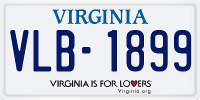 VA license plate VLB1899