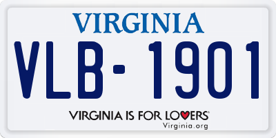 VA license plate VLB1901