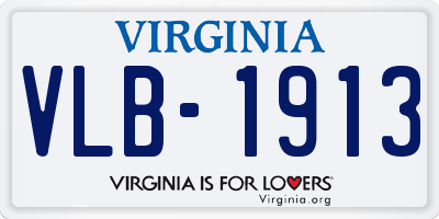 VA license plate VLB1913