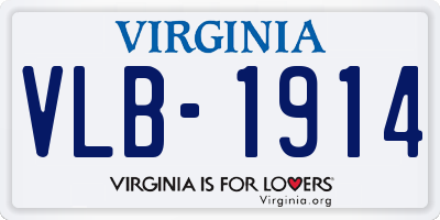 VA license plate VLB1914