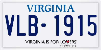 VA license plate VLB1915