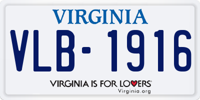VA license plate VLB1916