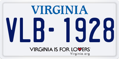 VA license plate VLB1928