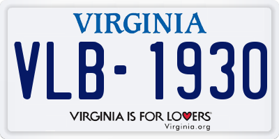 VA license plate VLB1930