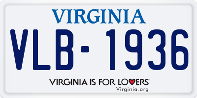 VA license plate VLB1936
