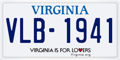 VA license plate VLB1941