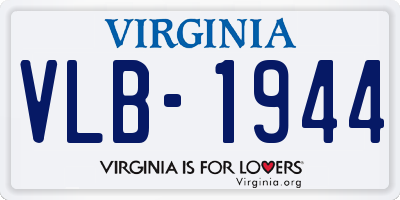 VA license plate VLB1944
