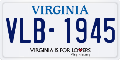 VA license plate VLB1945