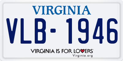 VA license plate VLB1946