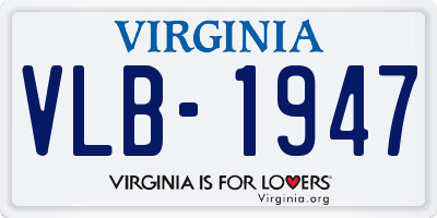 VA license plate VLB1947