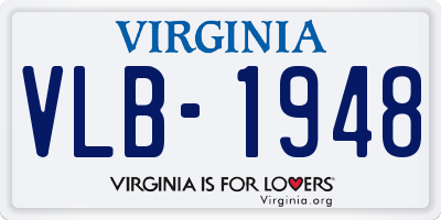 VA license plate VLB1948