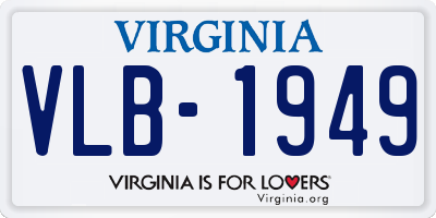 VA license plate VLB1949