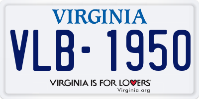VA license plate VLB1950