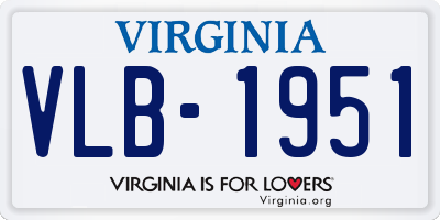 VA license plate VLB1951