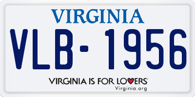 VA license plate VLB1956