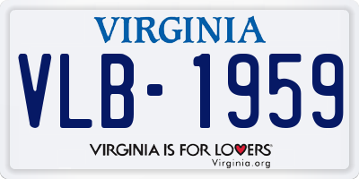 VA license plate VLB1959