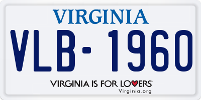 VA license plate VLB1960