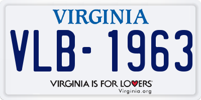 VA license plate VLB1963