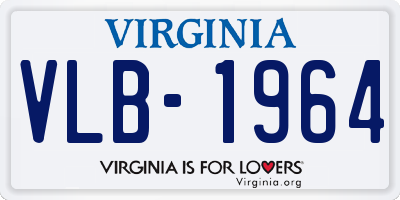 VA license plate VLB1964