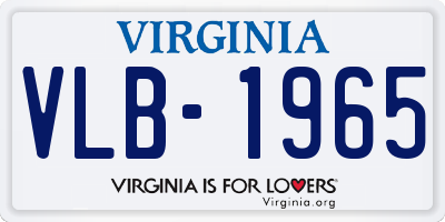 VA license plate VLB1965